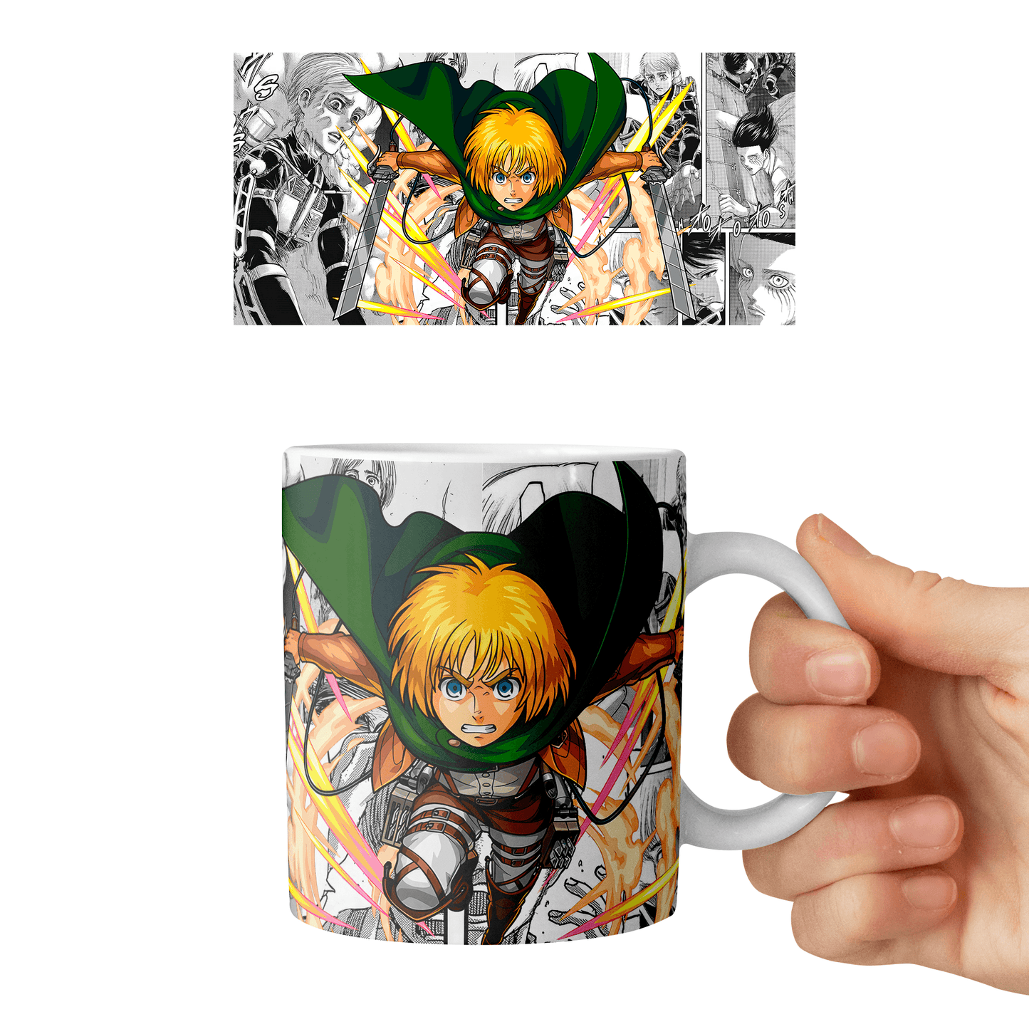 Taza 11 oz Armin - D2 (Attack On Titan)