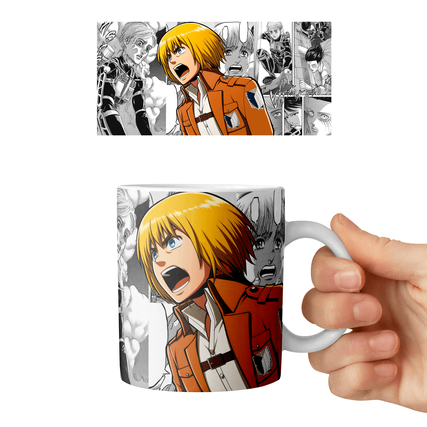 Taza 11 oz Armin - D3 (Attack On Titan)