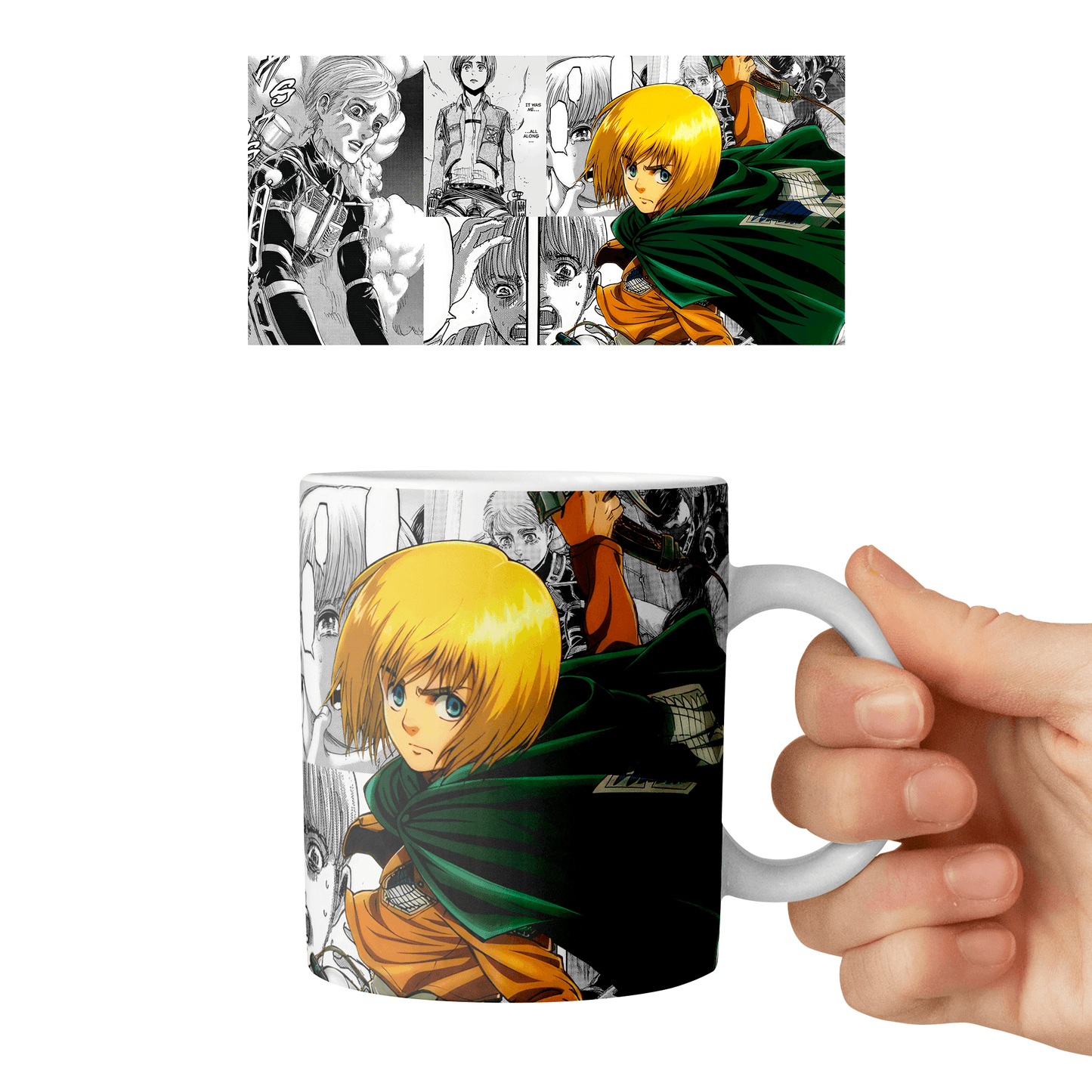 Taza 11 oz Armin - D4 (Attack On Titan)