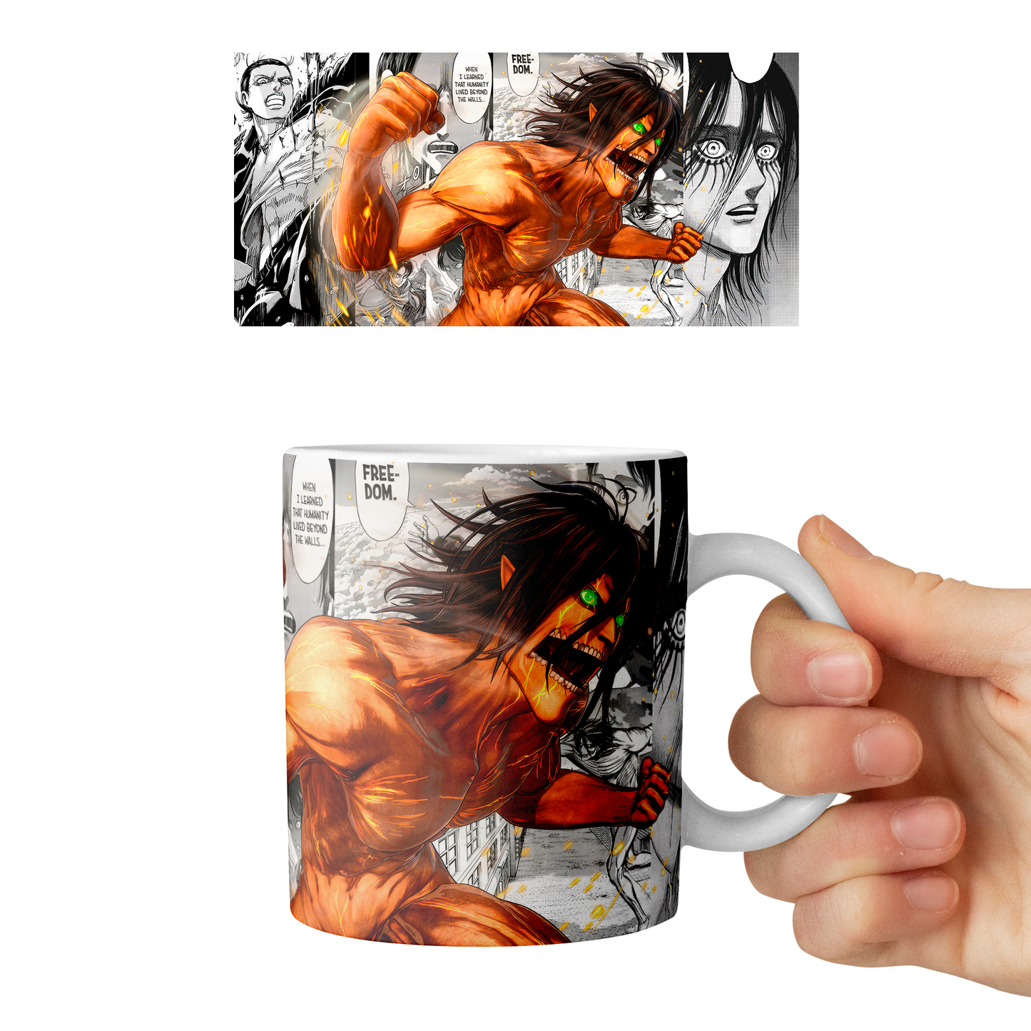 Taza 11 oz Eren - D1 (Attack On Titan)