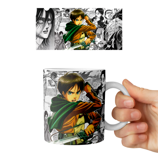 Taza 11 oz Eren - D5 (Attack On Titan)