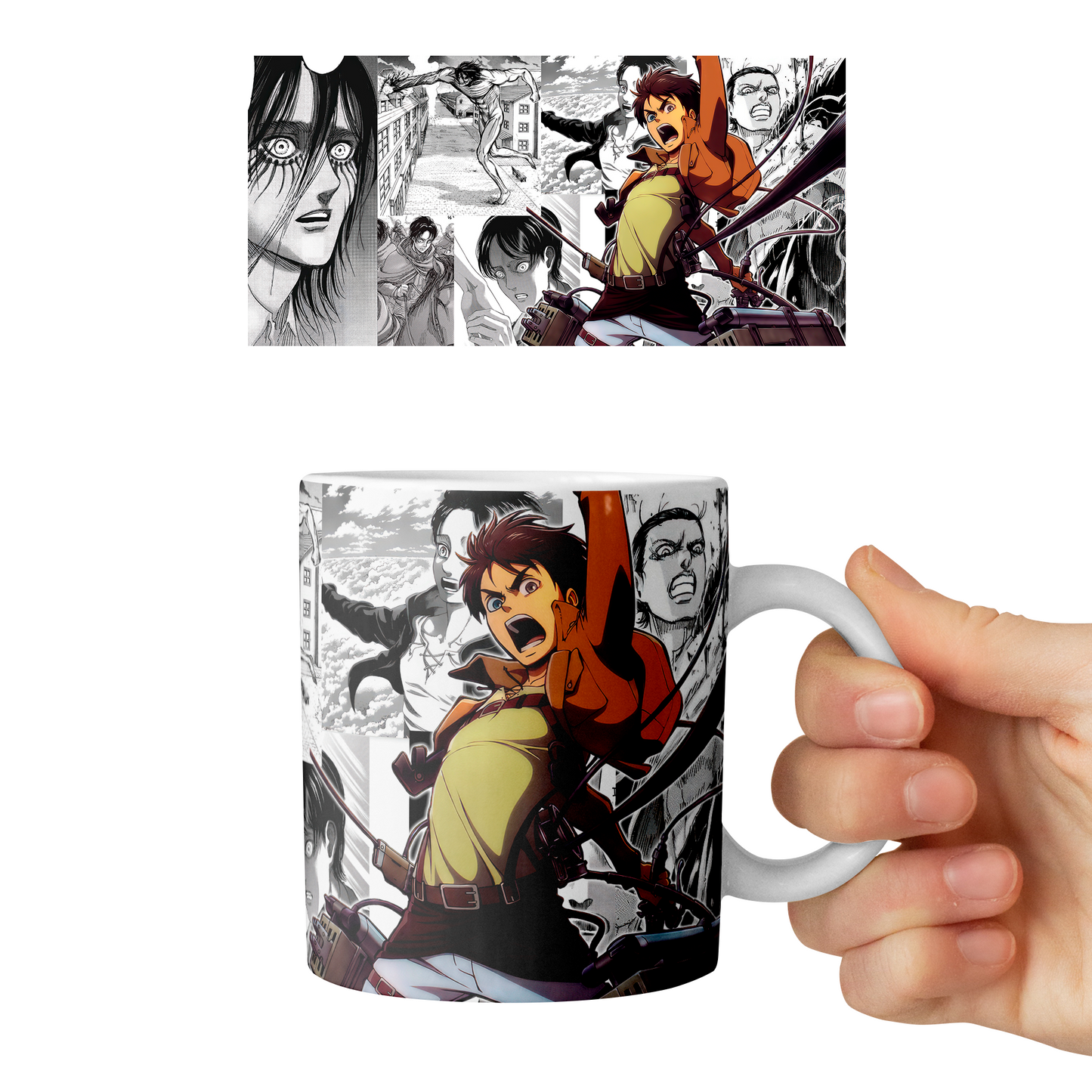 Taza 11 oz Eren - D6 (Attack On Titan)