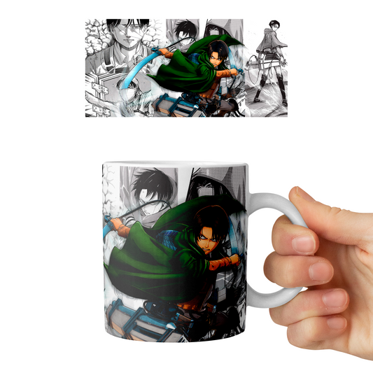 Taza 11 oz Levi - D3 (Attack On Titan)