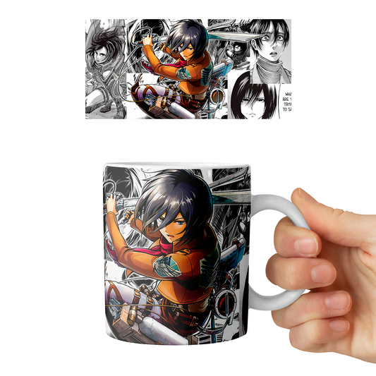 Taza 11 oz Mikasa - D1 (Attack On Titan)