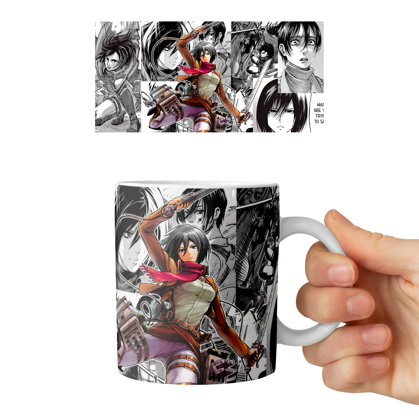 Taza 11 oz Mikasa - D2 (Attack On Titan)