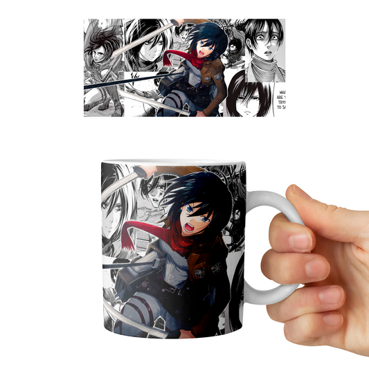 Taza 11 oz Mikasa - D3 (Attack On Titan)