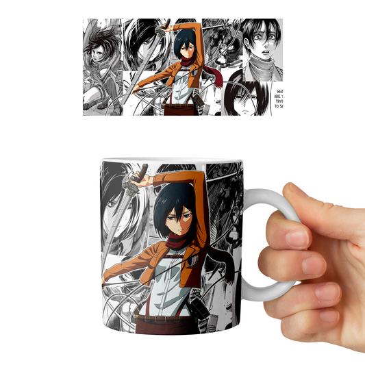 Taza 11 oz Mikasa - D4 (Attack On Titan)