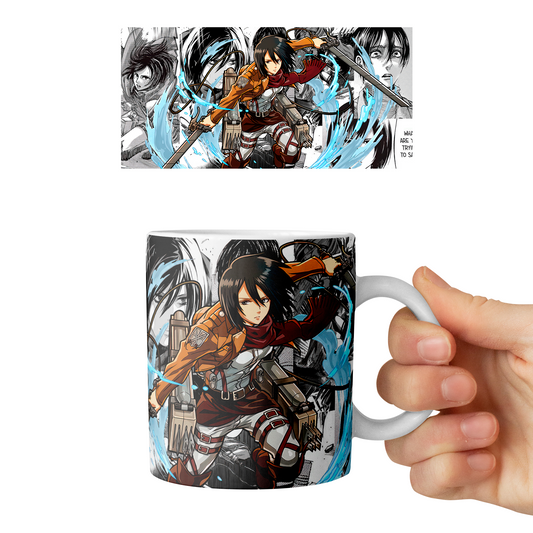 Taza 11 oz Mikasa - D5 (Attack On Titan)