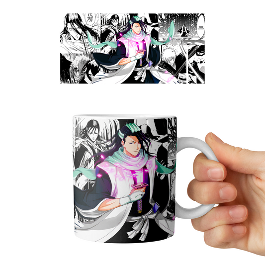 Taza 11 oz Byakuya Kuchiki - D3 (Bleach)