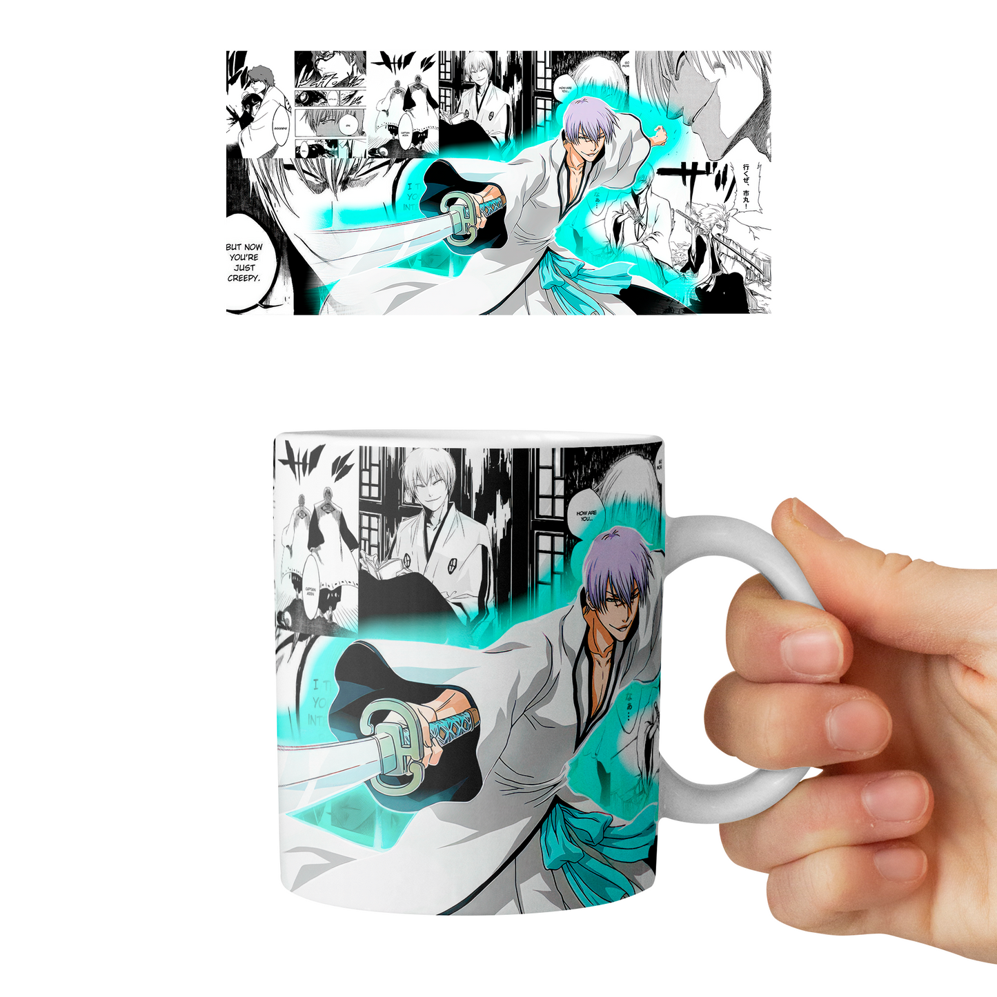 Taza 11 oz Gin Ichimaru - D2 (Bleach)