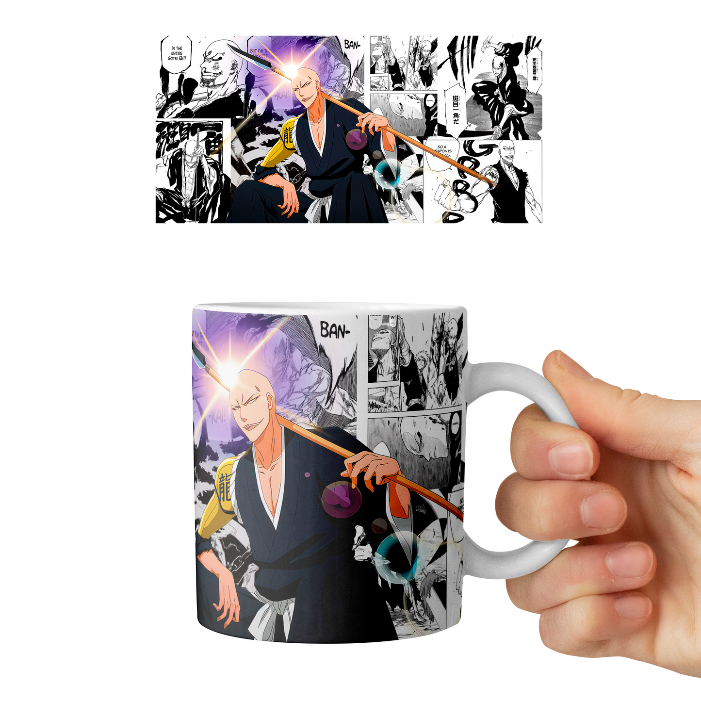 Taza 11 oz Ikkaku Madarame - D2 (Bleach)