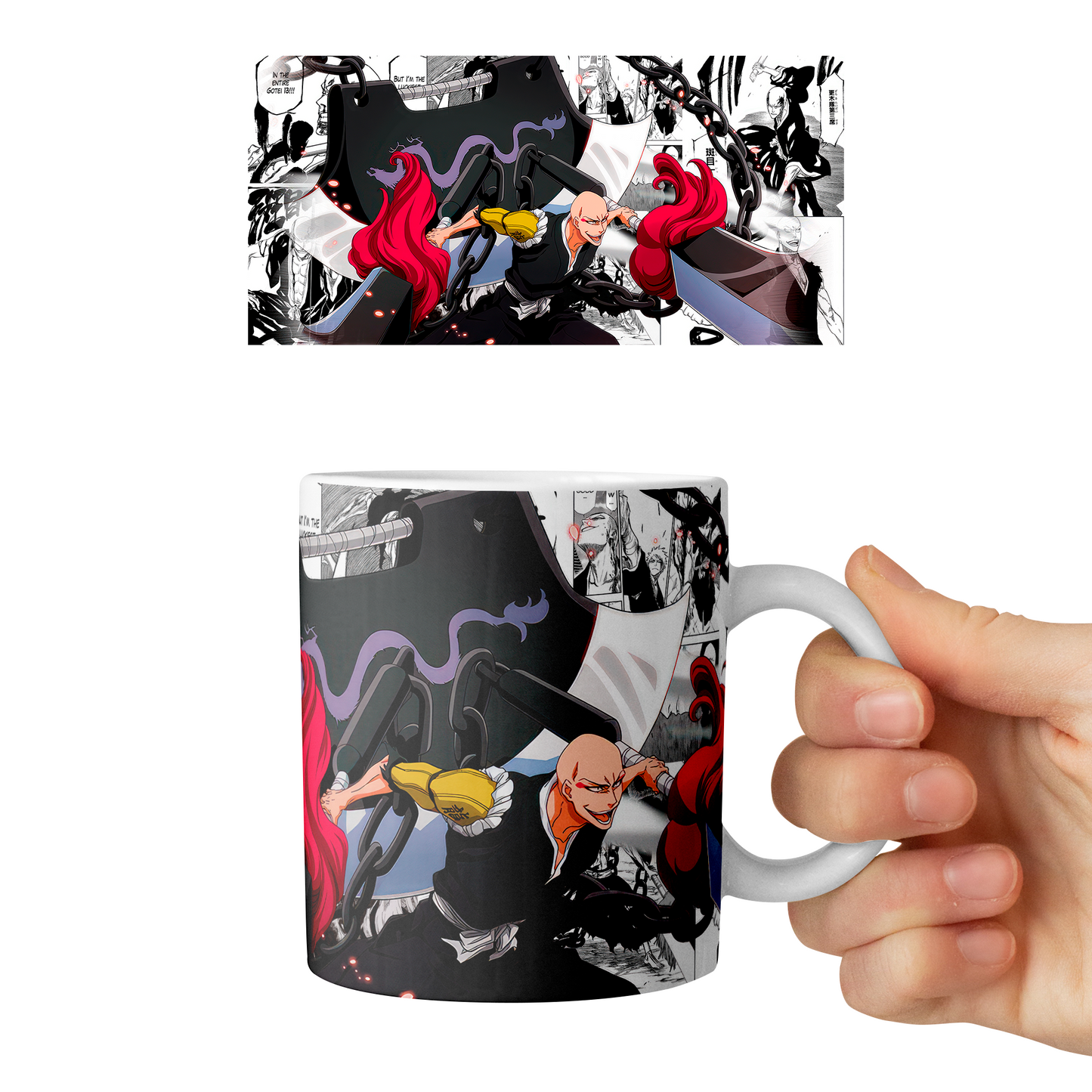 Taza 11 oz Ikkaku Madarame - D3 (Bleach)