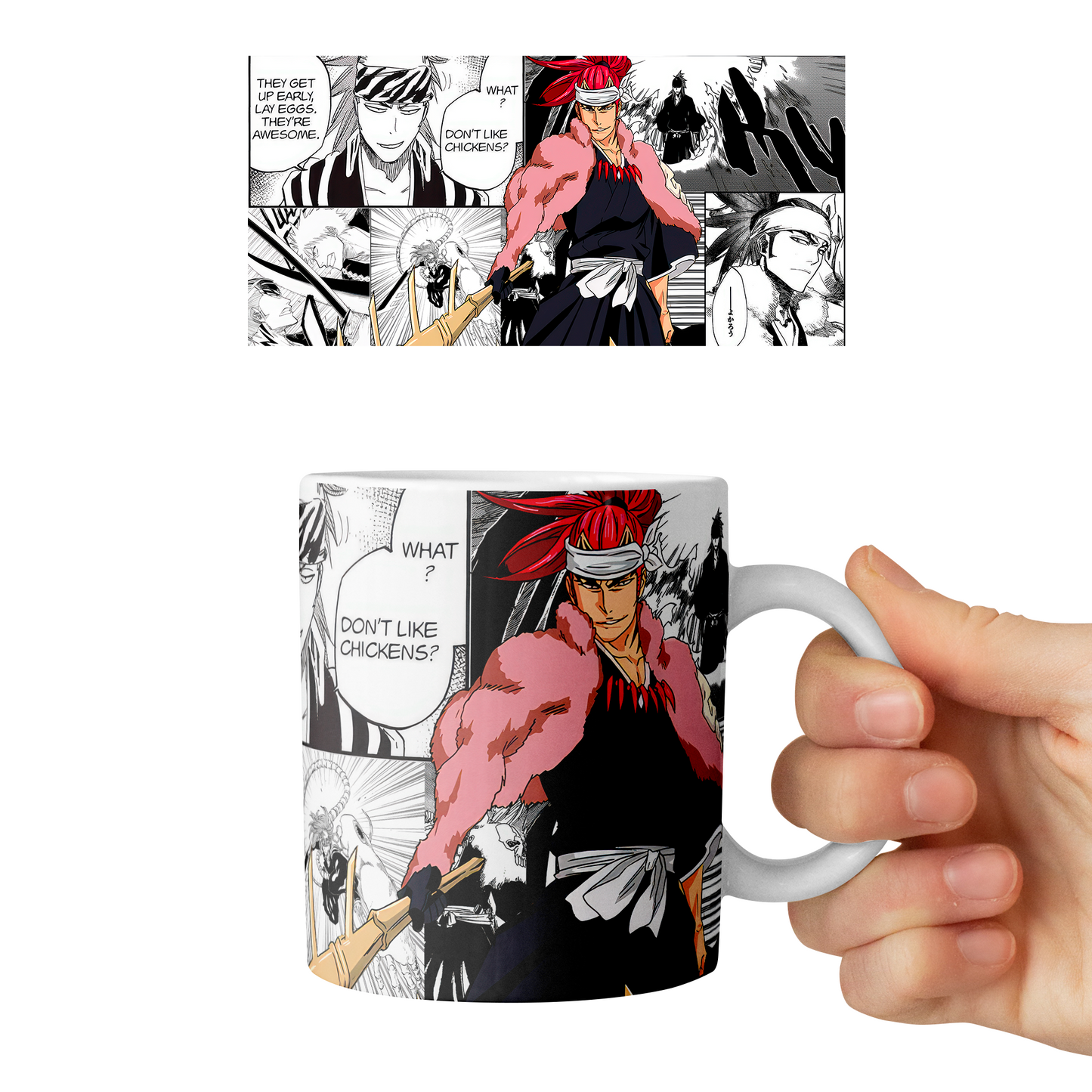 Taza 11 oz Renji Abarai - D3 (Bleach)