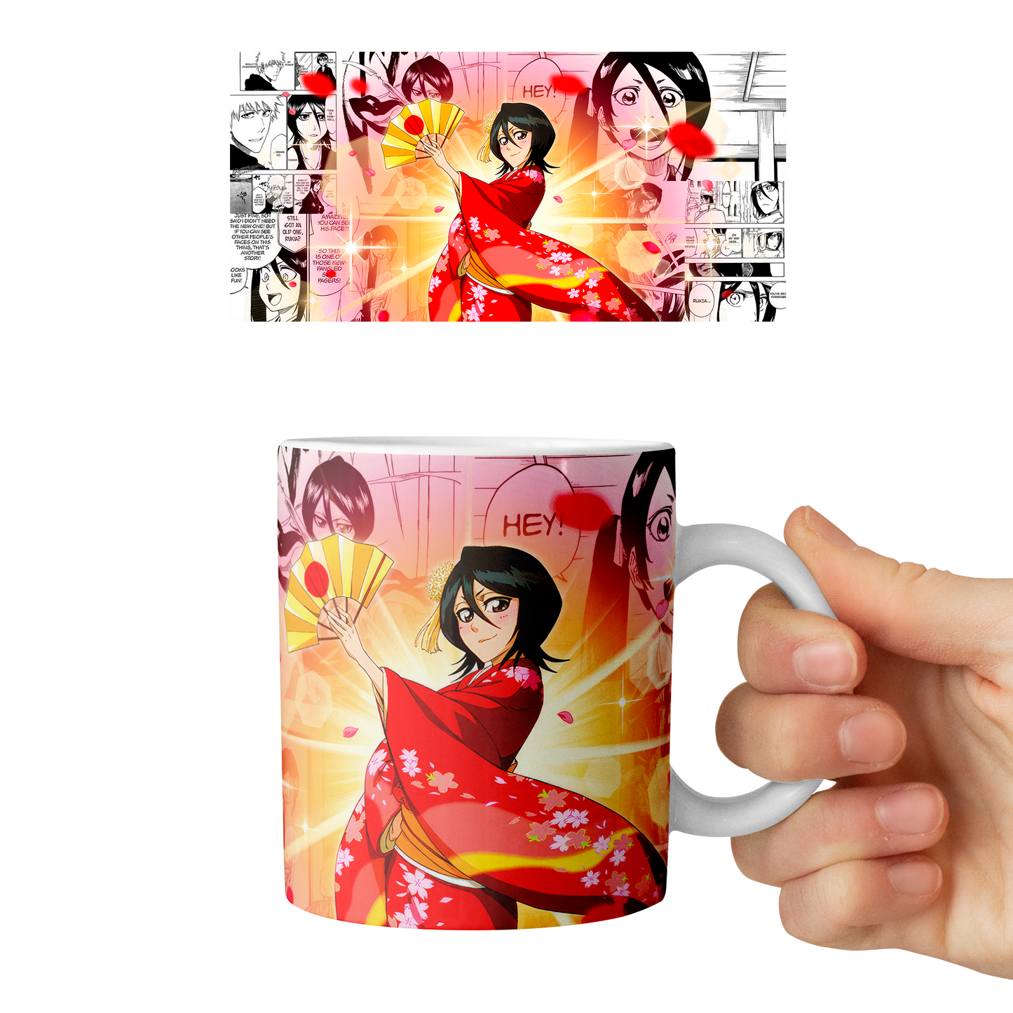 Taza 11 oz Rukia Kuchiki - D3 (Bleach)