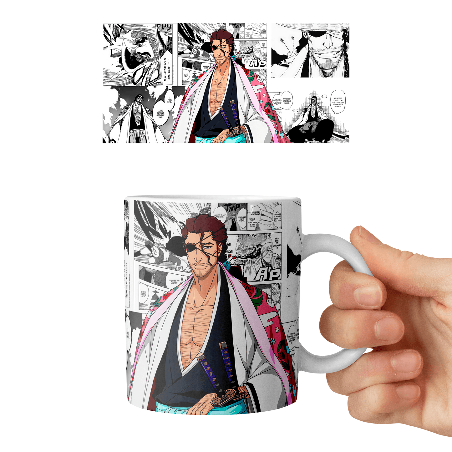 Taza 11 oz Shunsui Kyouraku - D2 (Bleach)