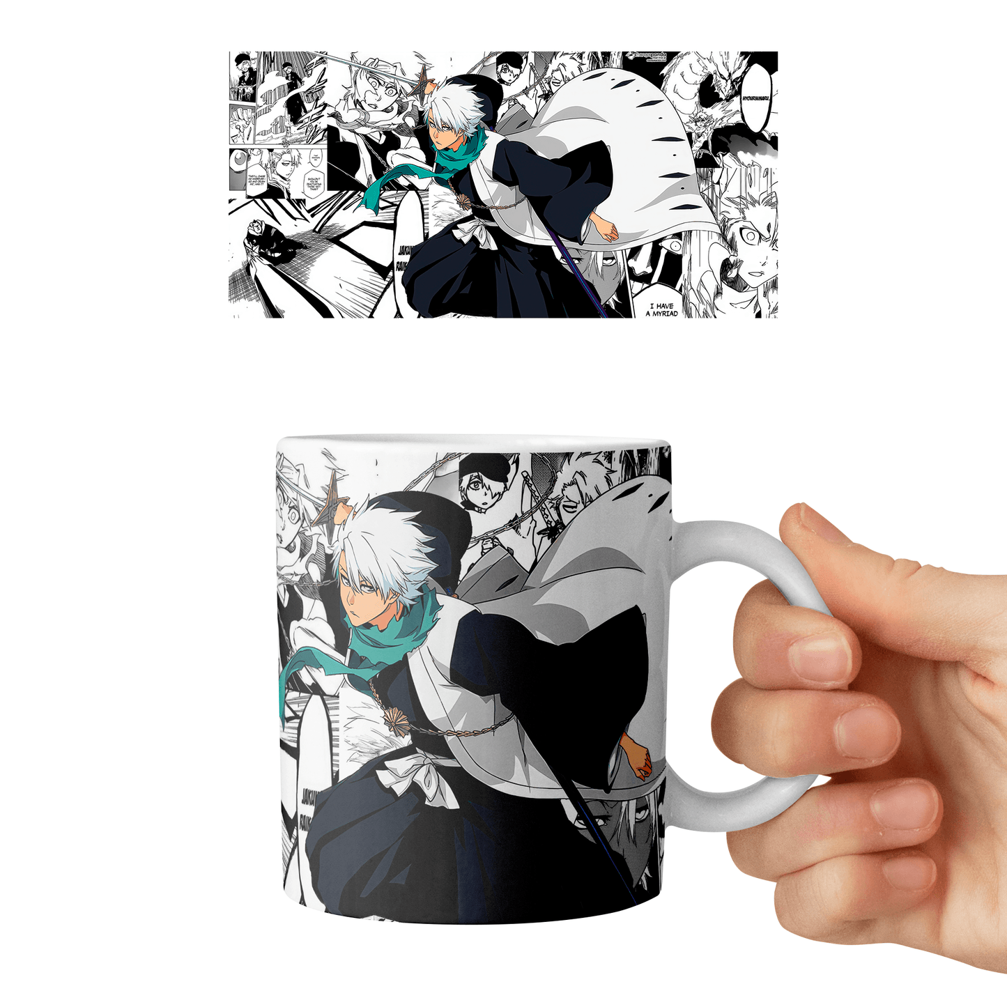 Taza 11 oz Toushiro Hirsugaya - D3 (Bleach)