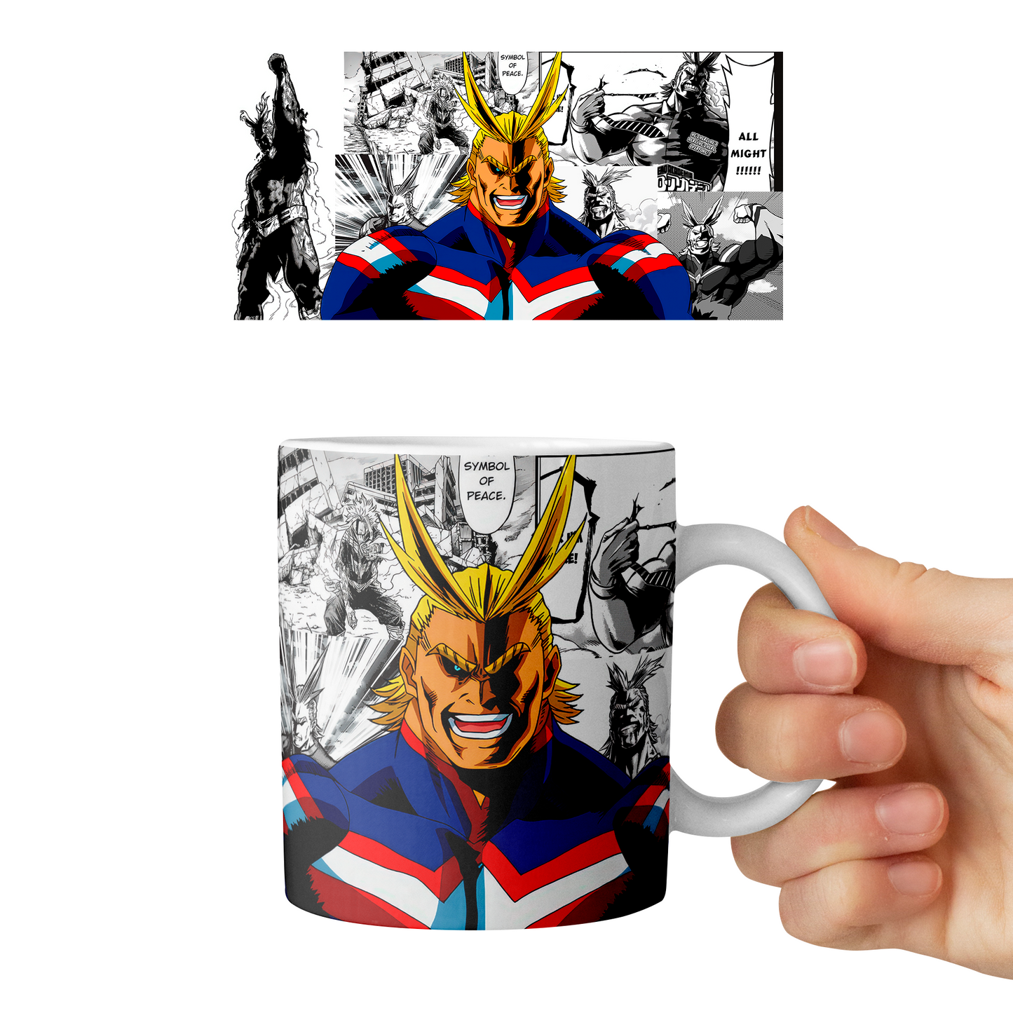 Taza 11 oz All Might - D3 (Boku No Hero Academia)