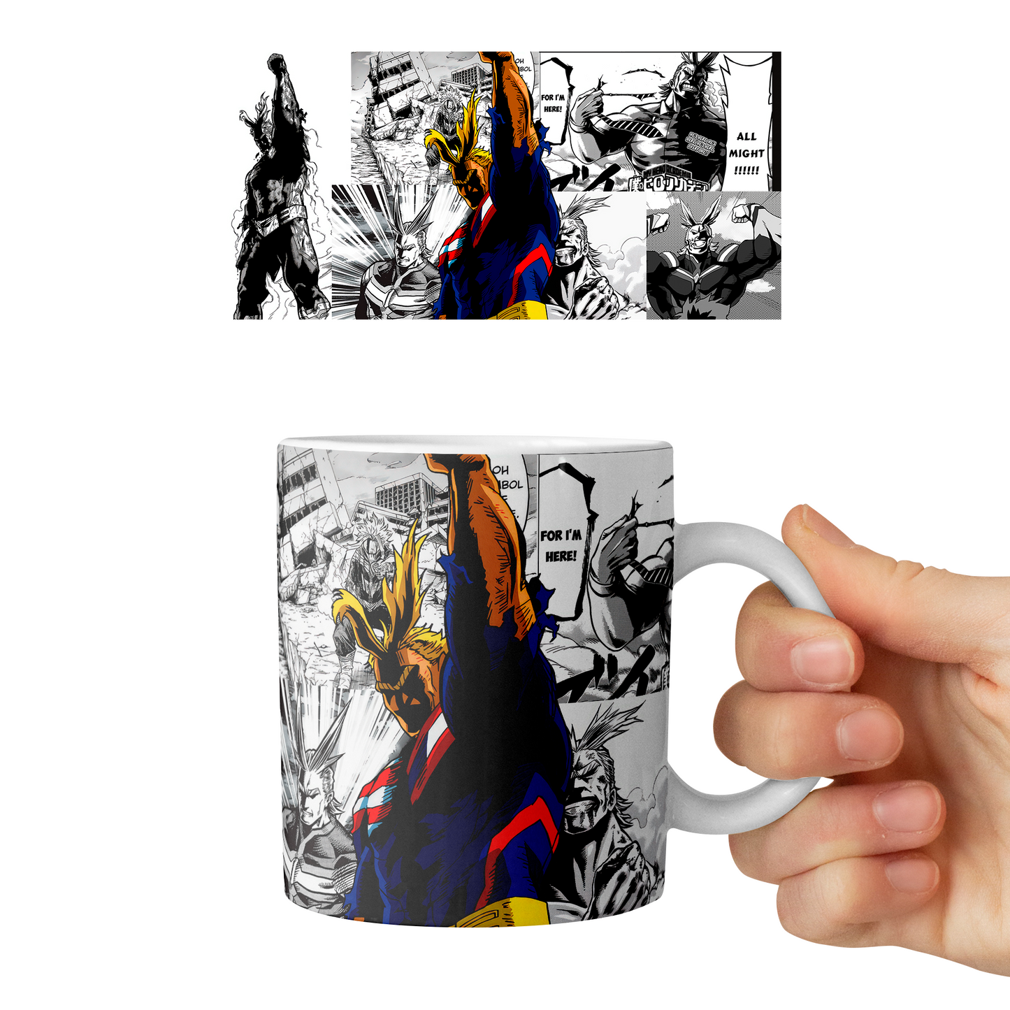 Taza 11 oz All Might - D4 (Boku No Hero Academia)