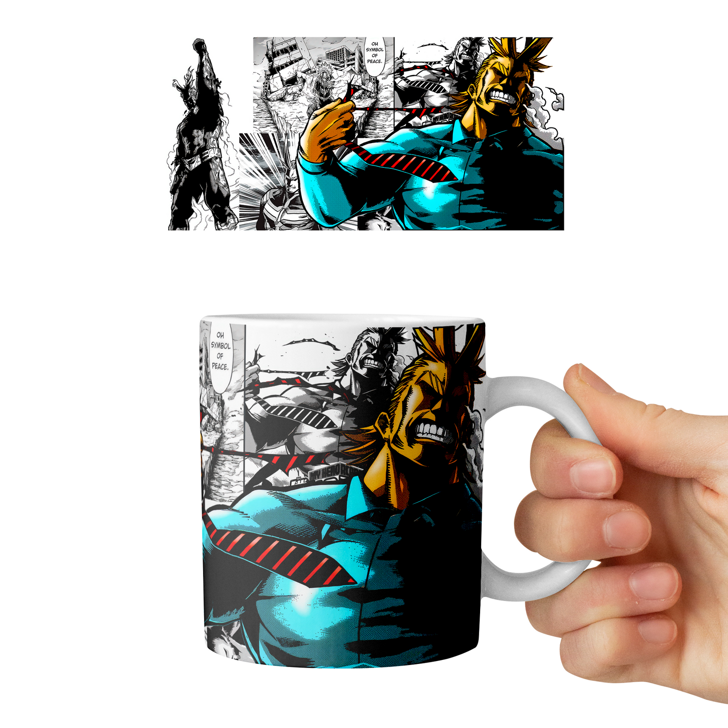 Taza 11 oz All Might - D5 (Boku No Hero Academia)