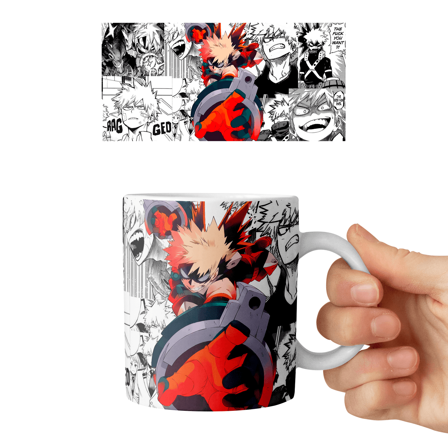 Taza 11 oz Bakugo - D4 (Boku No Hero Academia)