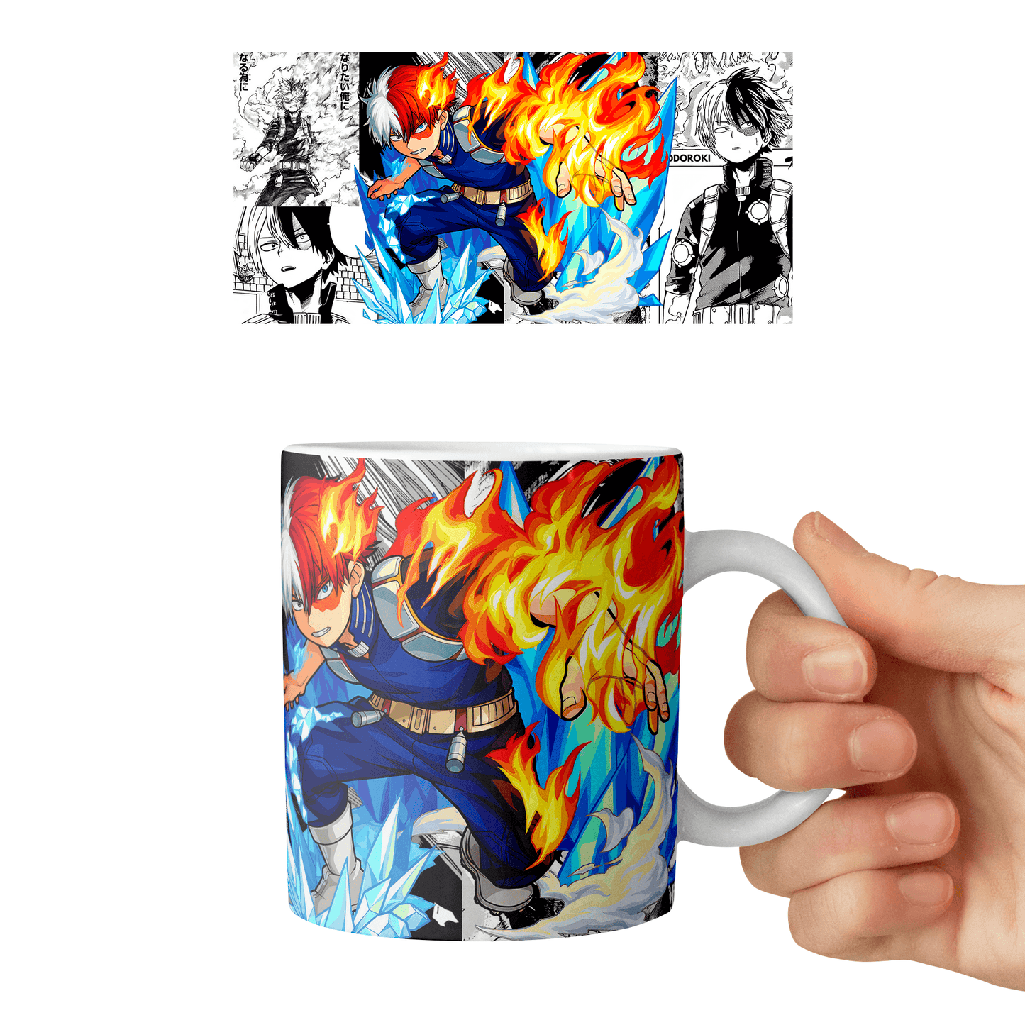 Taza 11 oz Todoroki - D1 (Boku No Hero Academia)