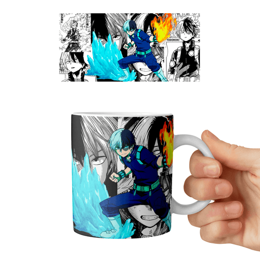 Taza 11 oz Todoroki - D4 (Boku No Hero Academia)