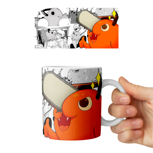 Taza 11 oz Pochita - D3 (Chainsaw Man)