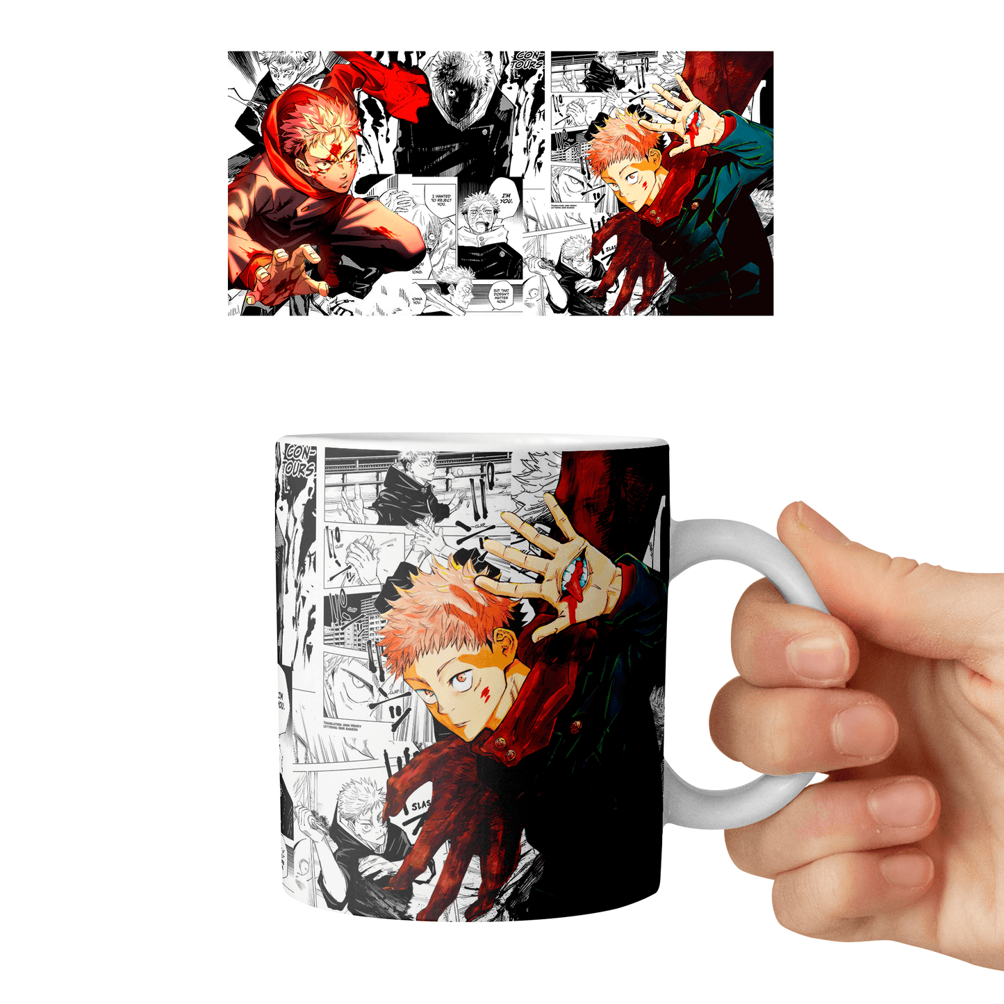 Taza 11 oz Itadori Yuji - D3 (Jujutsu Kaisen)