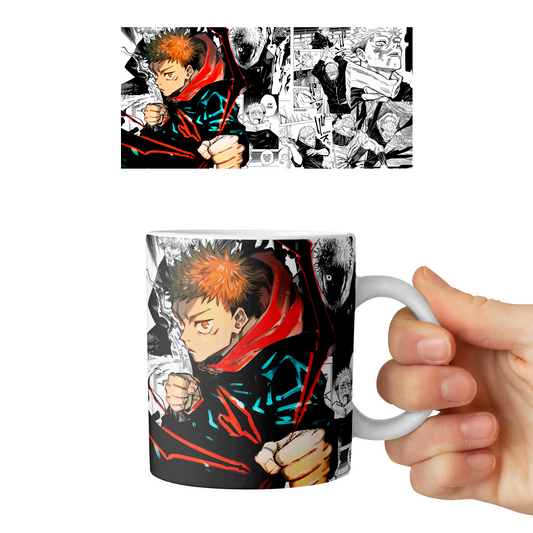 Taza 11 oz Itadori Yuji - D5 (Jujutsu Kaisen)