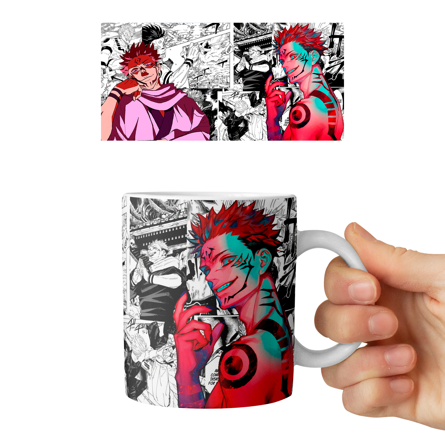 Taza 11 oz Sukuna - D2 (Jujutsu Kaisen)