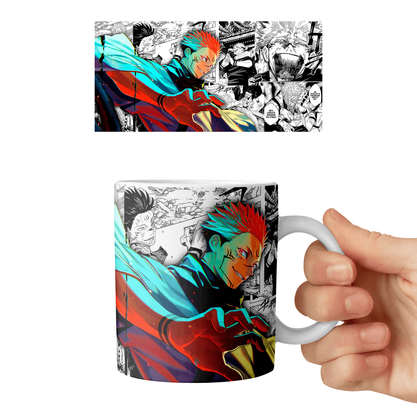 Taza 11 oz Sukuna - D3 (Jujutsu Kaisen)