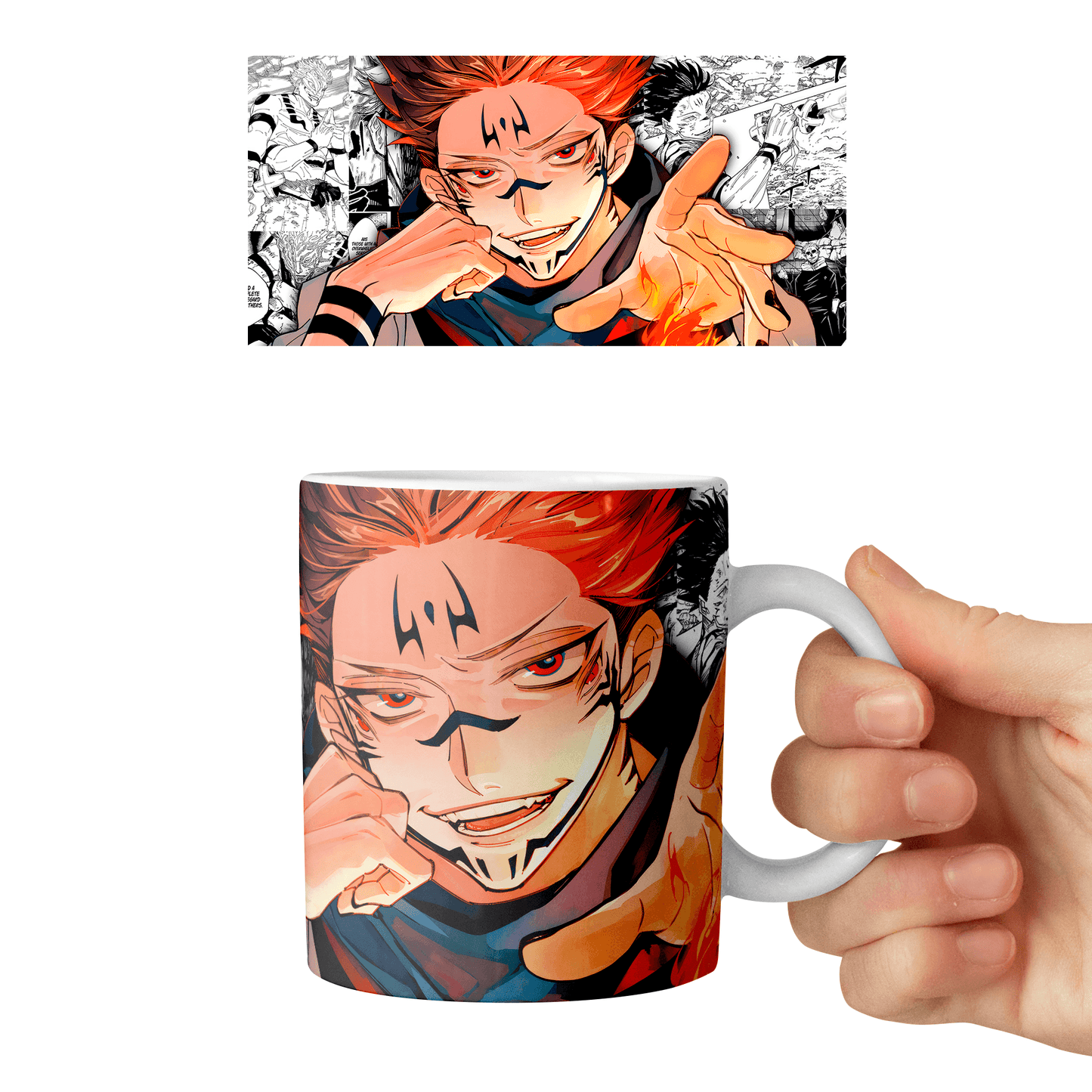 Taza 11 oz Sukuna - D4 (Jujutsu Kaisen)