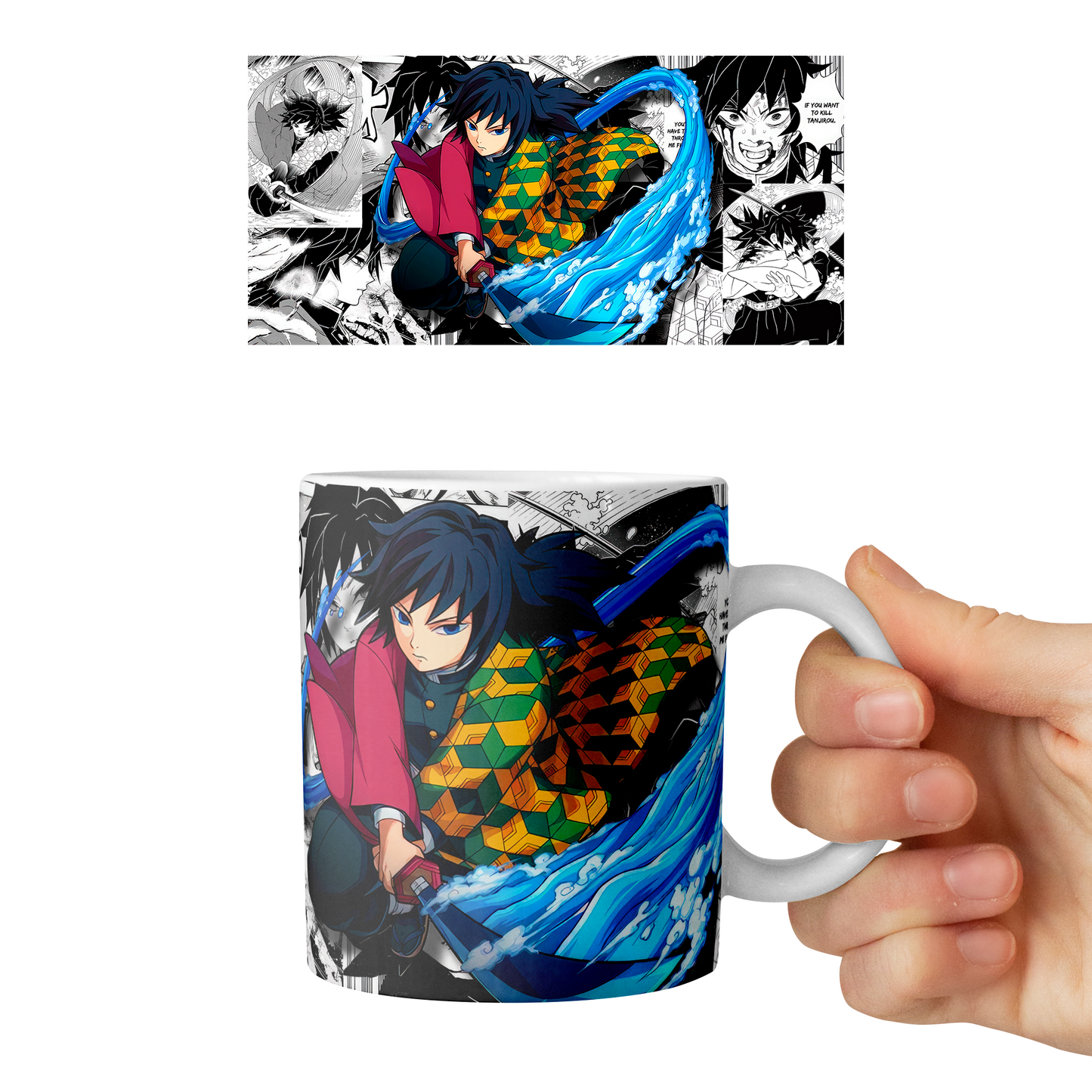 Taza 11 oz Giyu Tomioka (Kimetsu No Yaiba)