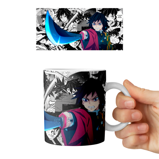 Taza 11 oz Giyu Tomioka - D2 (Kimetsu No Yaiba)