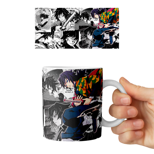 Taza 11 oz Giyu Tomioka - D3 (Kimetsu No Yaiba)