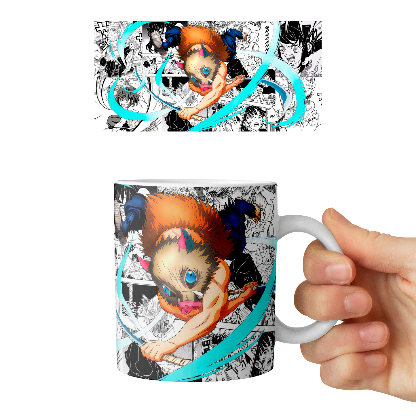 Taza 11 oz Inosuke - D3 (Kimetsu No Yaiba)