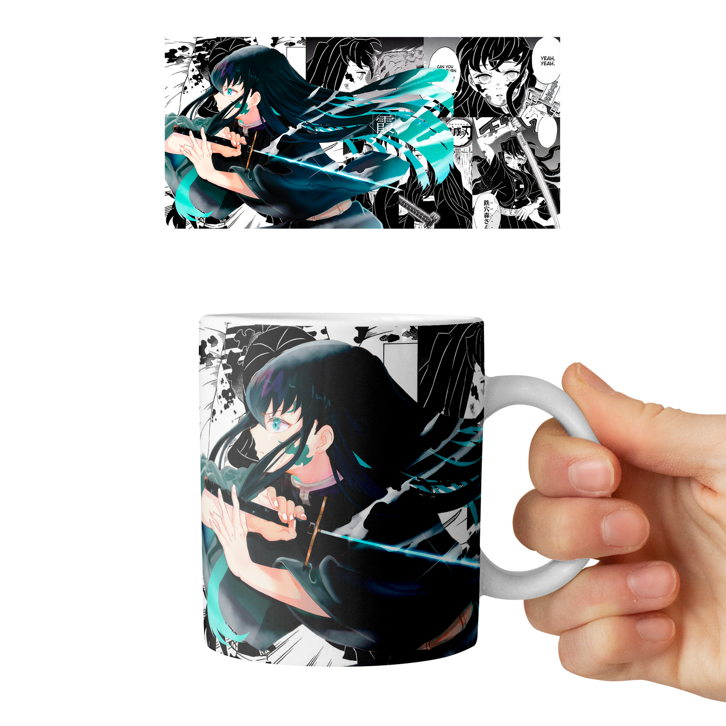 Taza 11 oz Muichiro Tokito - D2 (Kimetsu No Yaiba)