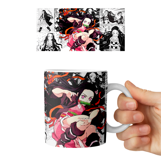 Taza 11 oz Nezuko Kamado - D2 (Kimetsu No Yaiba)