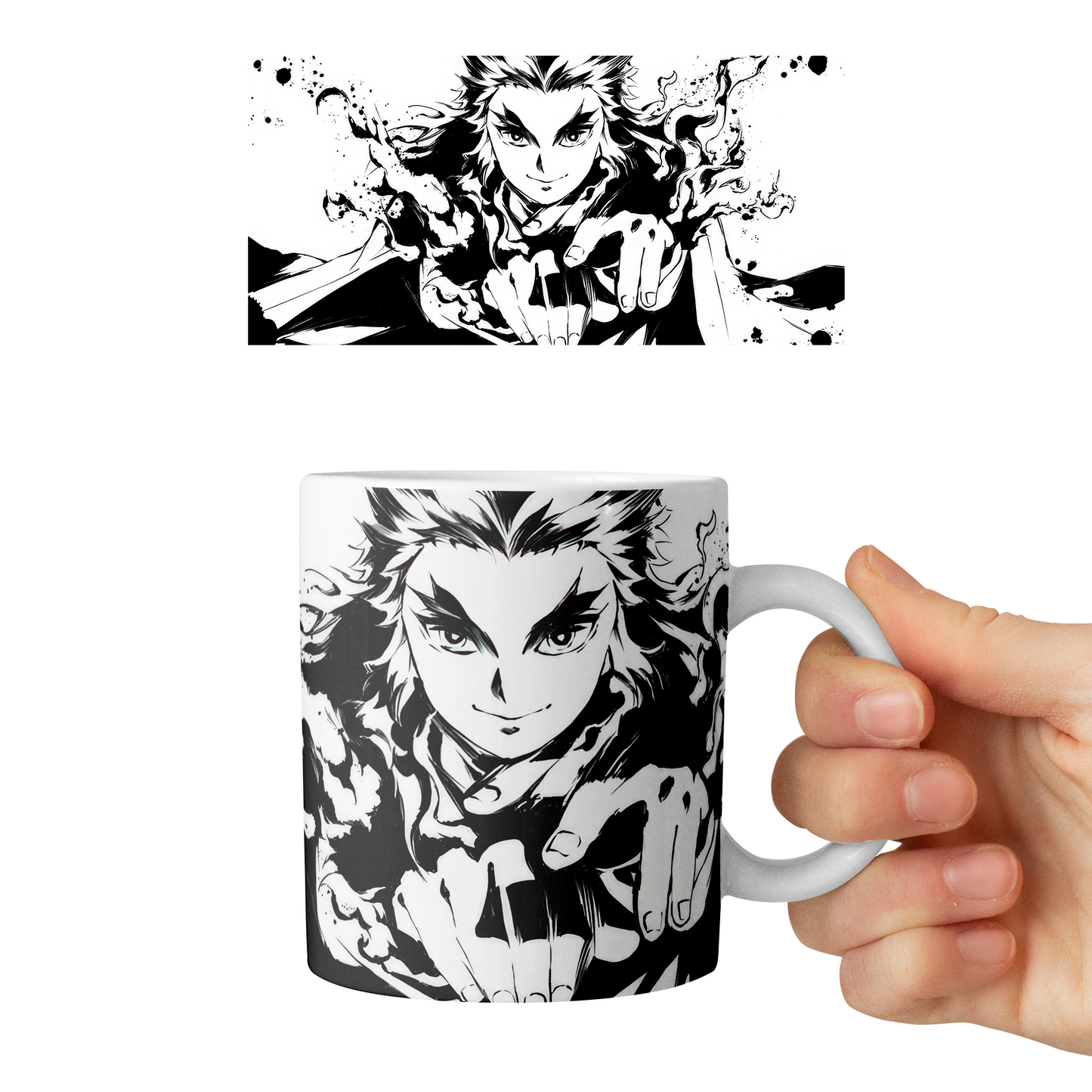 Taza 11 oz Rengoku (Kimetsu No Yaiba)