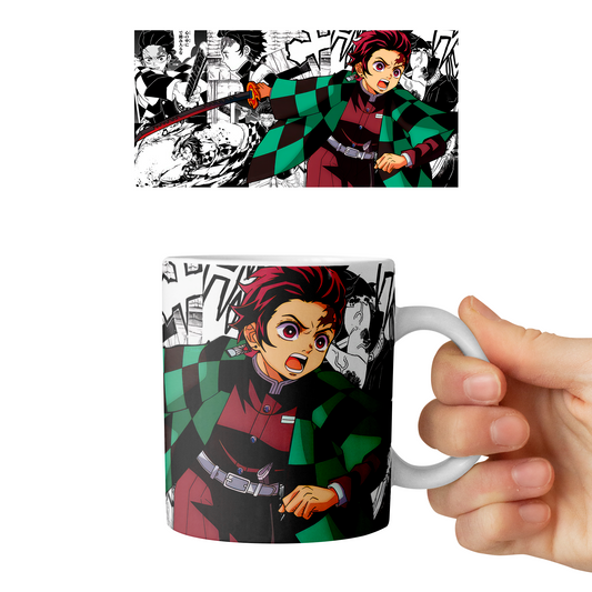 Taza 11 oz Tanjiro Kamado - D2 (Kimetsu No Yaiba)