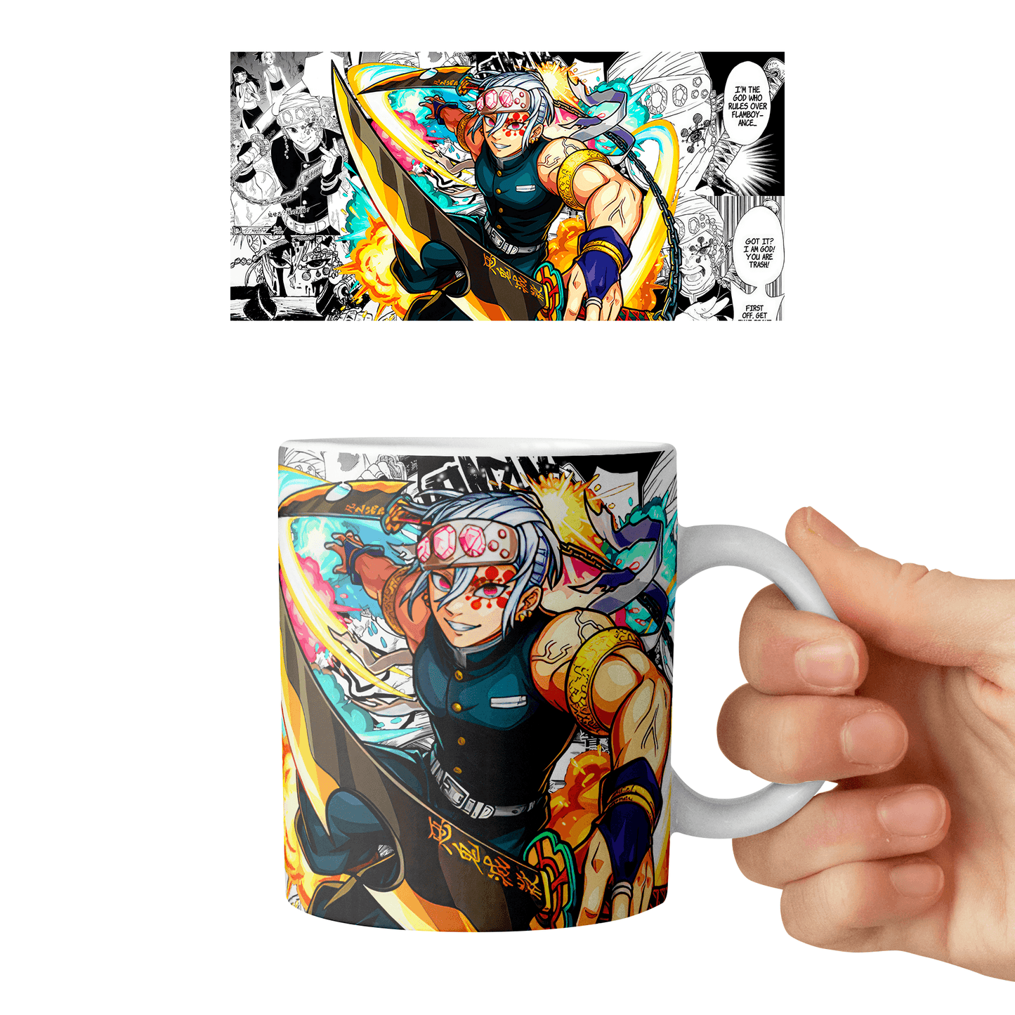 Taza 11 oz Tengen Uzui - D2 (Kimetsu No Yaiba)