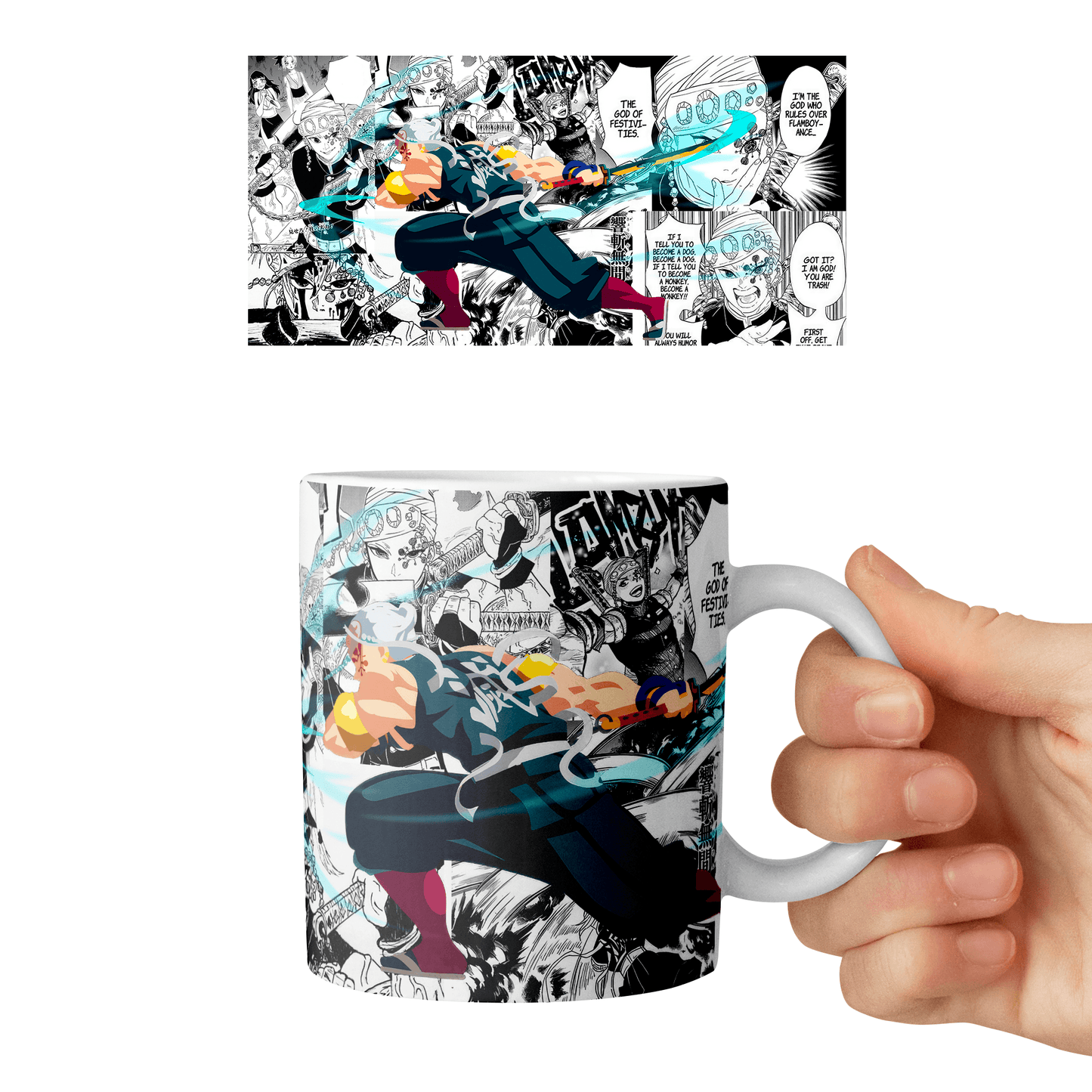 Taza 11 oz Tengen Uzui - D3 (Kimetsu No Yaiba)