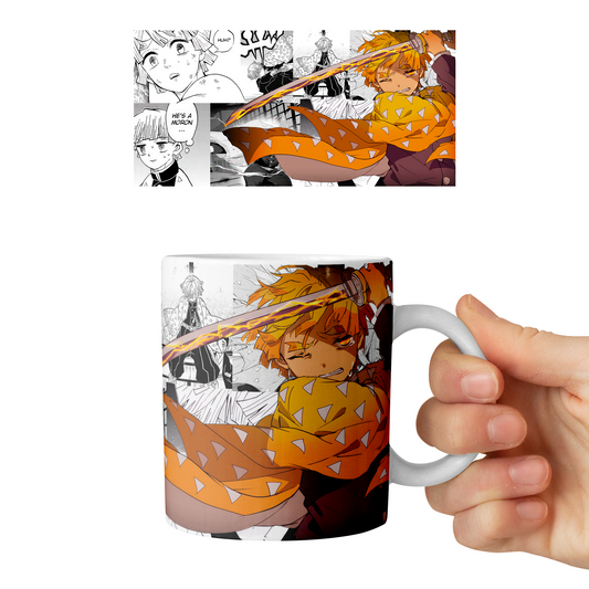 Taza 11 oz Zenitsu - D2 (Kimetsu No Yaiba)