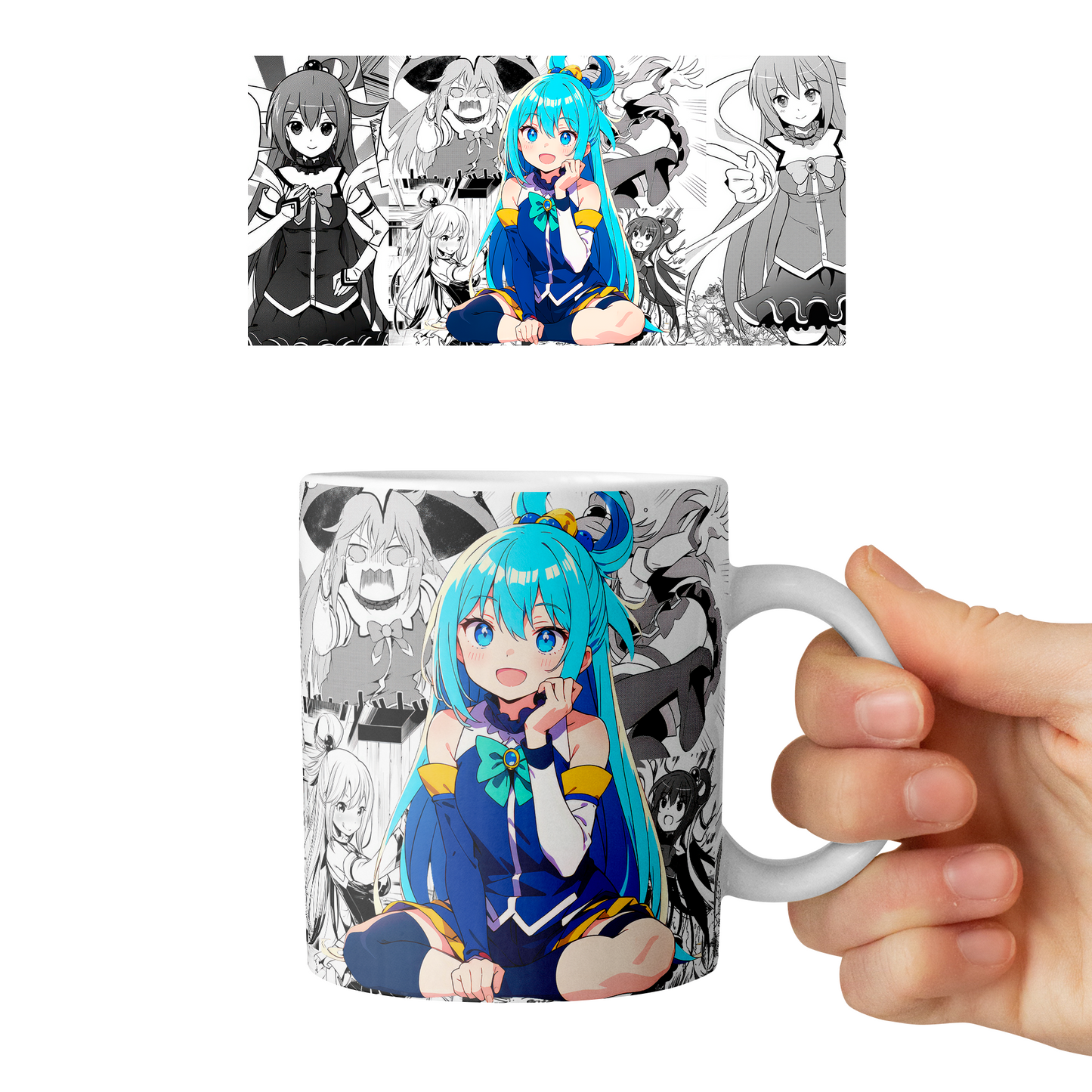 Taza 11 oz Aqua - D2 (KonoSuba)