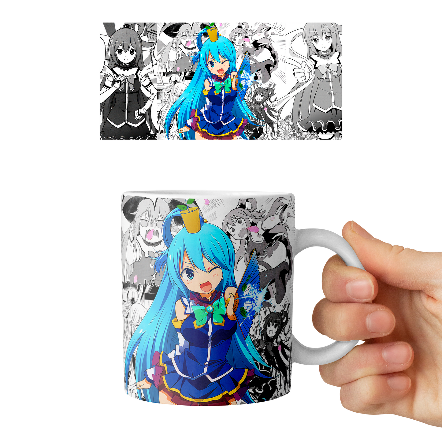 Taza 11 oz Aqua - D3 (KonoSuba)