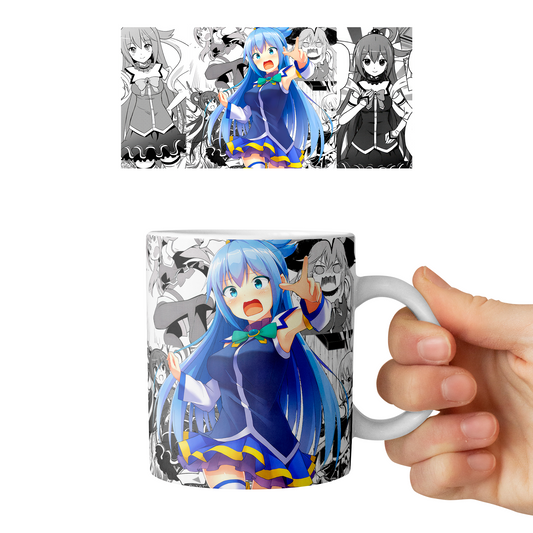 Taza 11 oz Aqua - D6 (KonoSuba)