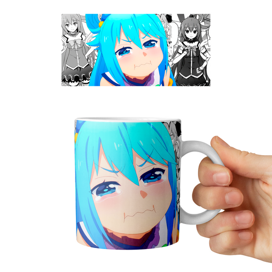 Taza 11 oz Aqua - D7 (KonoSuba)