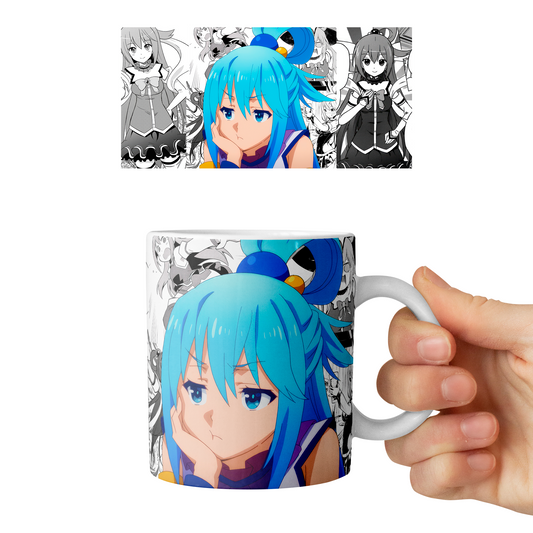 Taza 11 oz Aqua - D8 (KonoSuba)