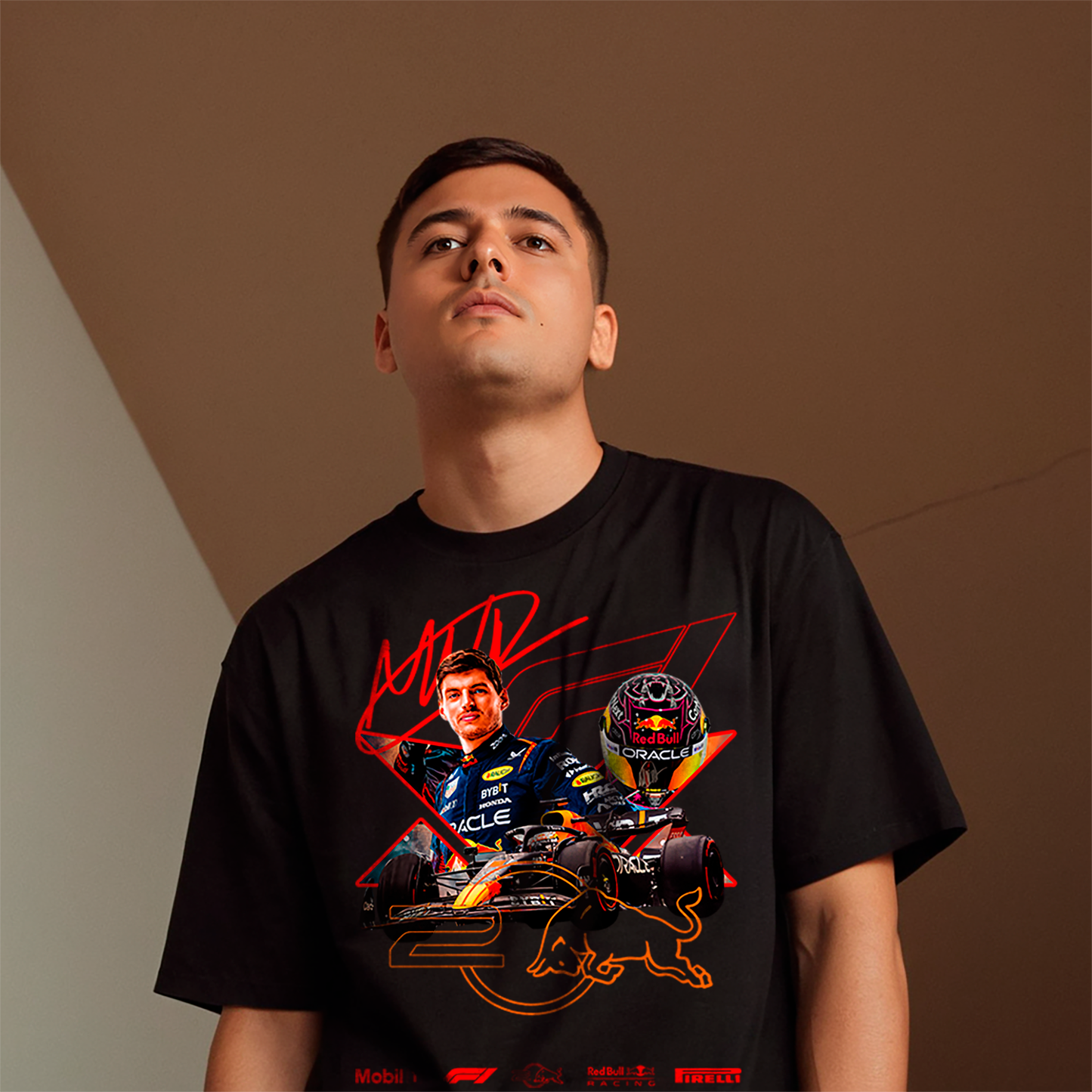 Playera F1 Max Verstappen - D2 (Corte Overzise y Corte Regular)