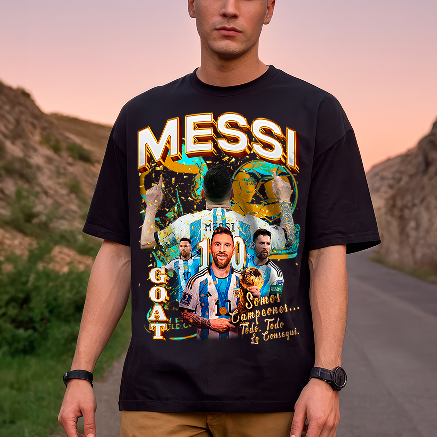 Playera Messi - D1 (Corte Overzise y Corte Regular)